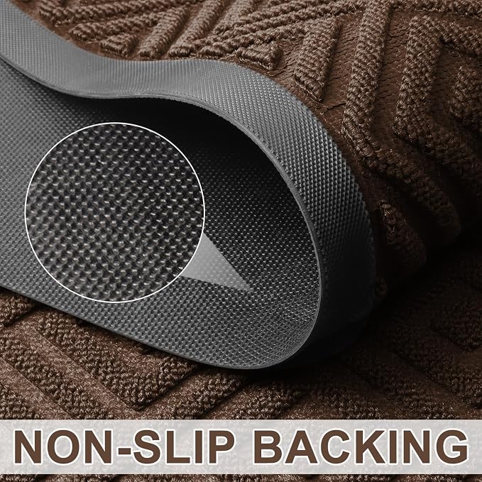 LEKEEPGO Large Front Door Mat Outside Entrance 31.5"x47", Drainage Welcome Matt - Image 3
