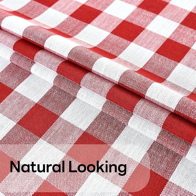 Gingham Tablecloth Rectangle Table Cloth Heavy Duty Cotton Checkered Table Cover - Image 3