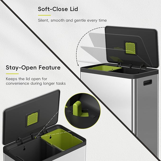 EKO EcoCasa II 36L+24L Dual Trash Can - Image 7