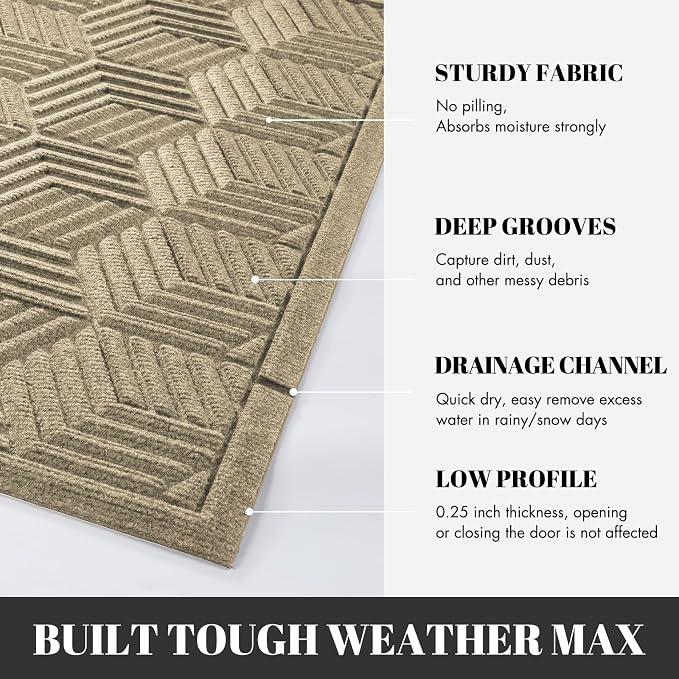 Yimobra Extra Large Door Mat 60x32, All-Season Waterproof Outdoor Mats - Image 4