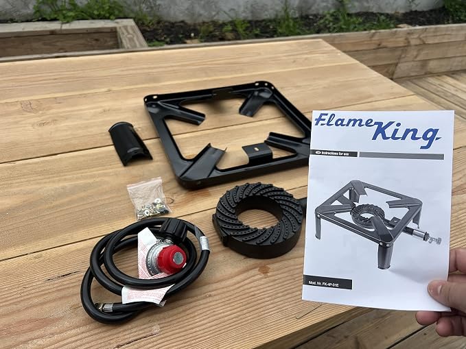 Flame King Heavy Duty 120, 000 BTU, 0-20 PSI, Turkey Fryer Single Propane - Image 5