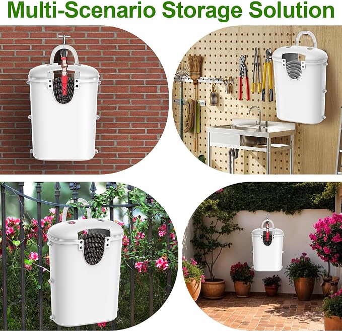 Riokko Garden Hose Holder Bucket, Hose Storage, Water Hose Storage - Image 7