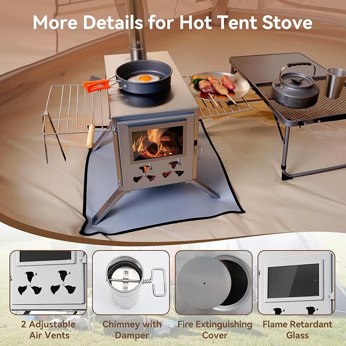 Hot Tent Stove, Camping Wood Burning Stove - Image 5