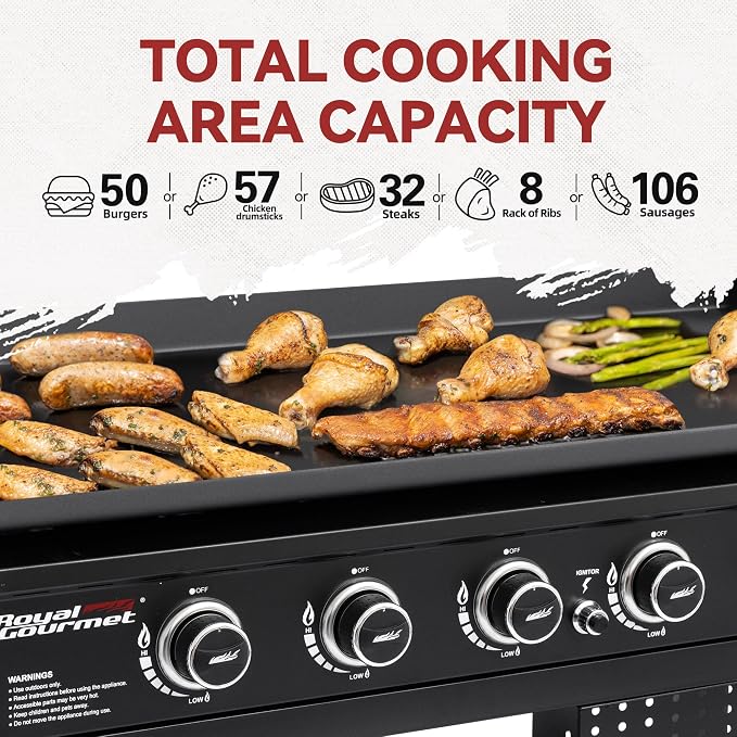 Royal Gourmet GB6000 6 Burner Propane Gas Griddle - Image 6