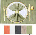 BETEAM Placemats Set of 8, Woven Vinyl Placemat by BETEAM