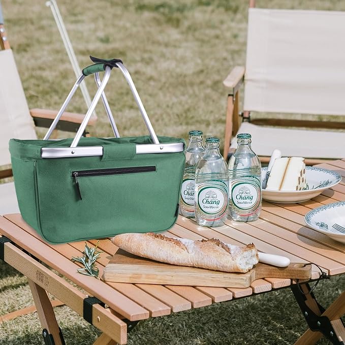 Picnic Basket, SIYUAN 24L Collapsible Market Basket - Image 5