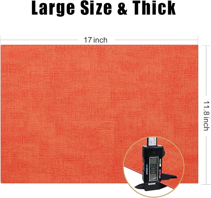 Homaxy Faux Leather Heat Resistant Placemats - Image 5