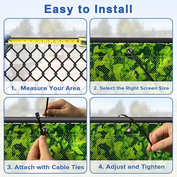 UPGRADE 3'x45'Customized PVC Privacy Fence Screen - Image 7