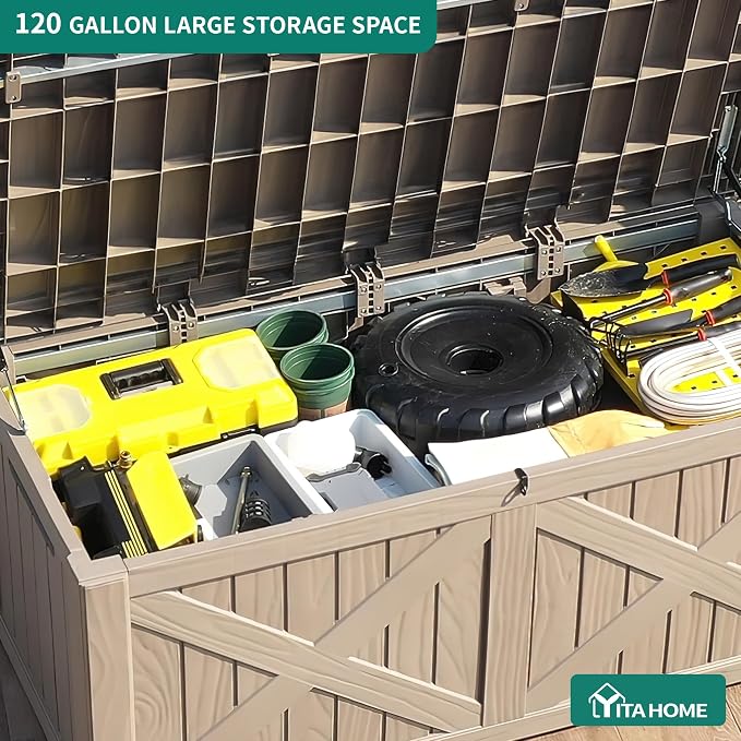 YITAHOME 120 Gallon Large Outdoor Storage Box - Image 2