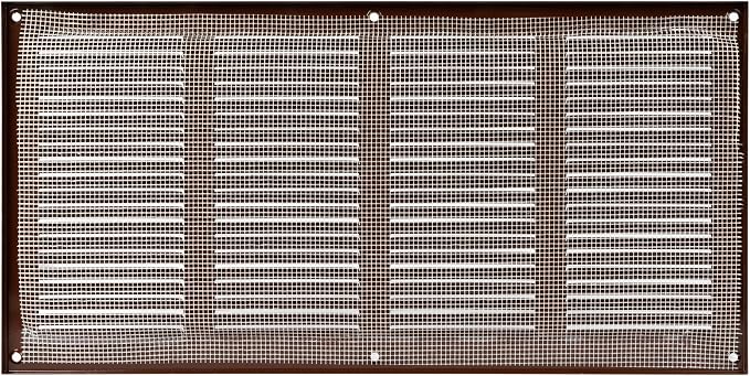 Repa Market Air Vent Cover 16x4 Inch Brown Galvanized Steel Louvered Grill Cover - Image 6