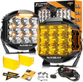 Auxbeam 7 Inch LED Pod Light, V-MAX Series 228W Off-Road Driving Side Shooter by Auxbeam