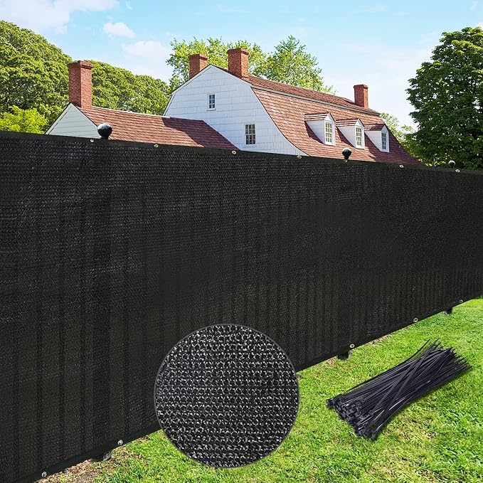 UPGRADE Privacy Fence Screen 5'x7' Black Outdoor 90% Visibility Blockage 170 by UPGRADE
