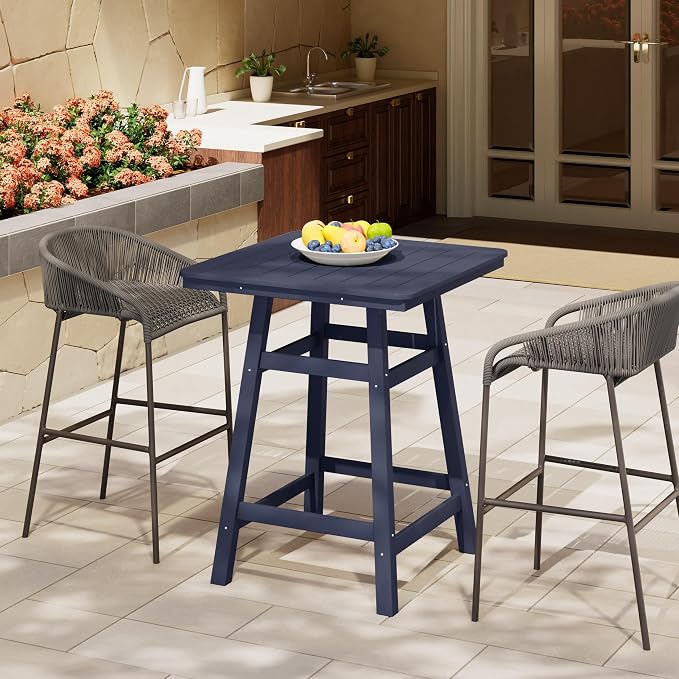 Costaelm Outdoor Bar Table, Patio Bistro Dining Pub Table - Image 2