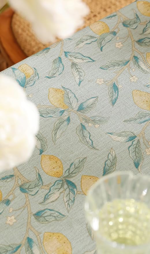 patdrea Designer Linen Green Tablecloth - Image 5