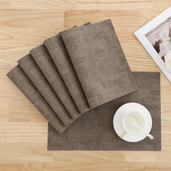 Homaxy Faux Leather Heat Resistant Placemats - Image 9