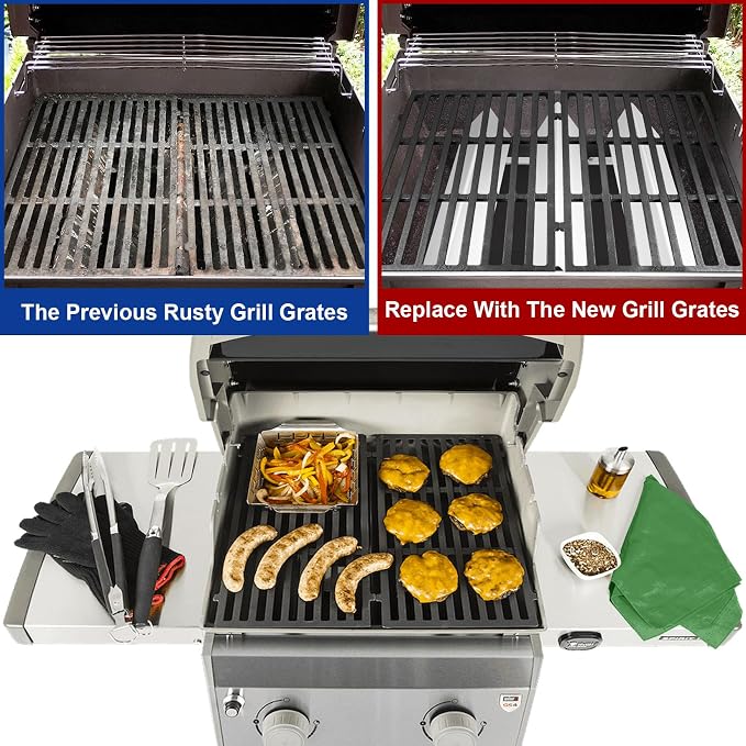 GasSaf 17.5 Grill Grates for Weber 7637 Spirit 200 E210 E220 S210 S220 - Image 4