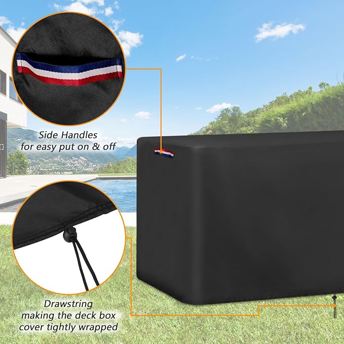 Outdoor Storage Deck Box Cover for Rubbermaid Cabinet, Waterproof Outdoor - Image 4