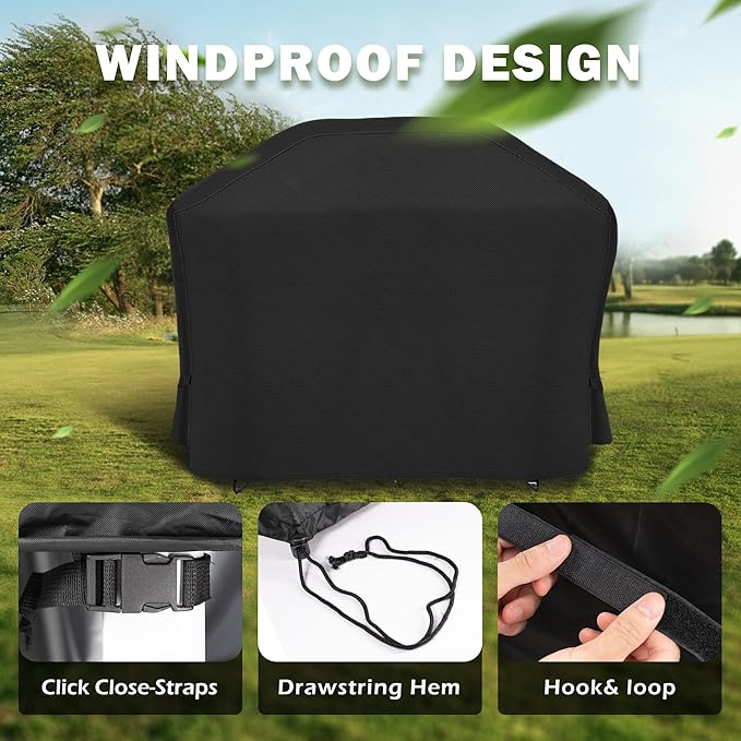 Grill Cover for Traeger Woodridge Elite Pellet Grill TFC97XLH, Outdoor Griddle - Image 5