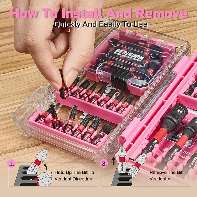 55Pieces Impact Screwdriver Bits Set, Magnetic S2 Steel - Image 4