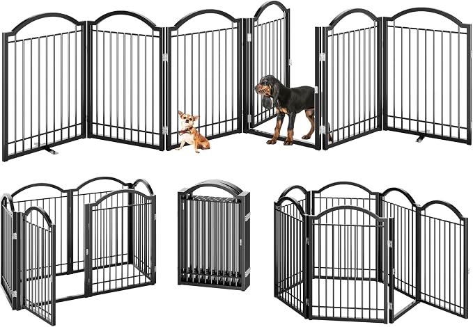 BHG Metal No-Assembly Freestanding Dog Gate - Image 5