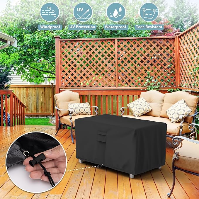 SHINESTAR Rectangle Fire Pit Cover, Fits - Image 5