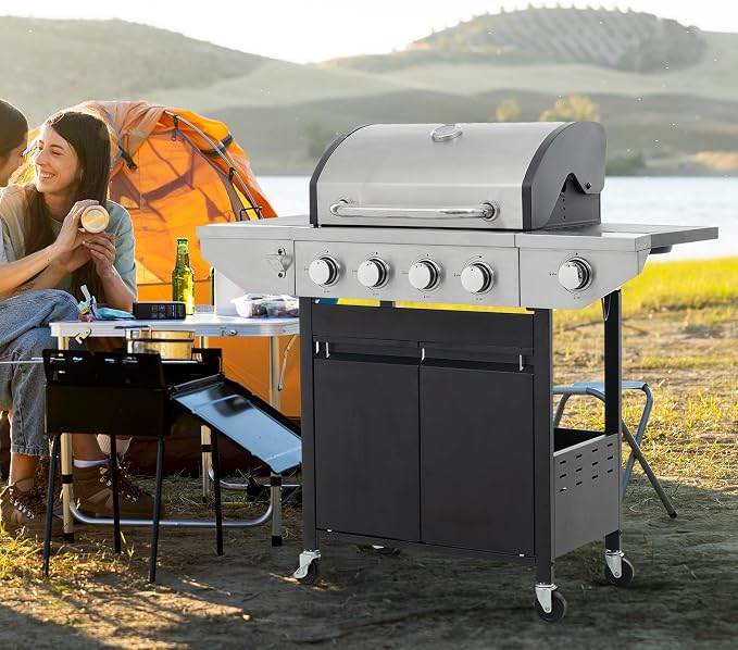 Endark BBQ Grill with 5-Burner Propane Gas Grill, Barbecue Grill 46500 BTU - Image 2