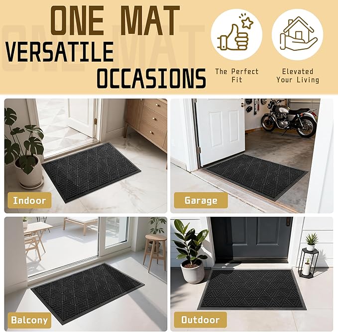 Yimobra Extra Large Door Mat 60x36, All-Weather Waterproof Non-Slip Welcome - Image 6