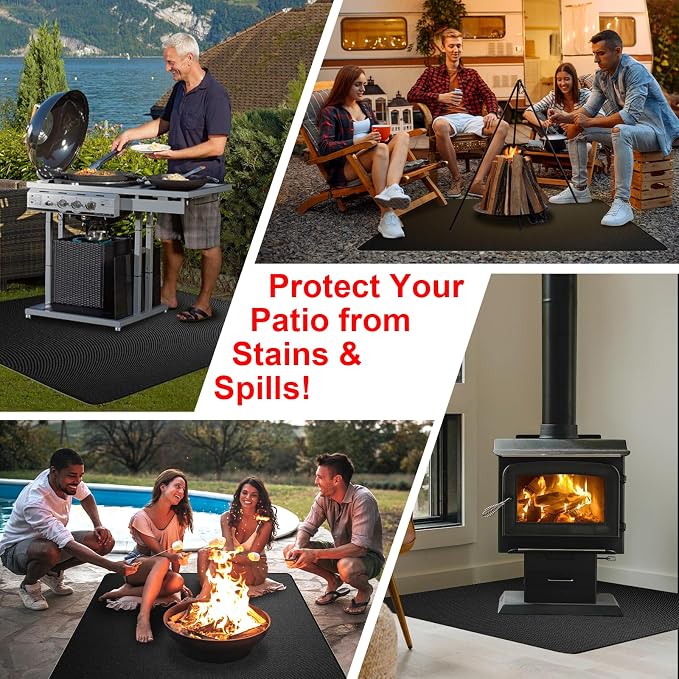 Under Grill Mats for Outdoor Grill – 60 x 40 Inch Fireproof Deck & Patio - Image 7