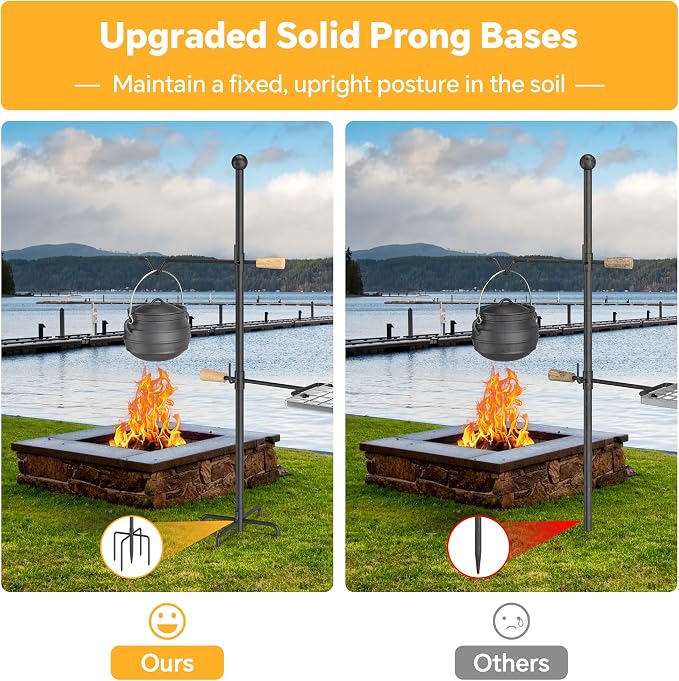 Mr IRONSTONE Campfire Grill Grate: Fire Pit Grill Grate - Image 3