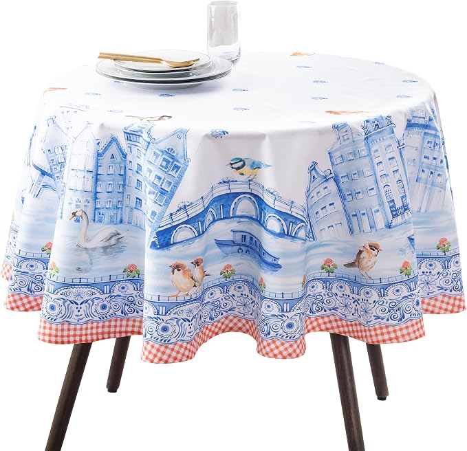 Maison d'Hermine Table Cloth Round Table 100% Cotton Tablecloth by MaisondHermine