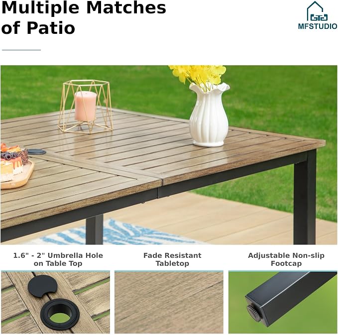 MFSTUDIO 7 Pieces Patio Dining Sets - Image 6