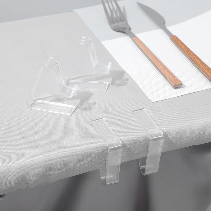 72pcs Large Transparent Tablecloth Clips, PVC Windproof Table Cover Holder - Image 4