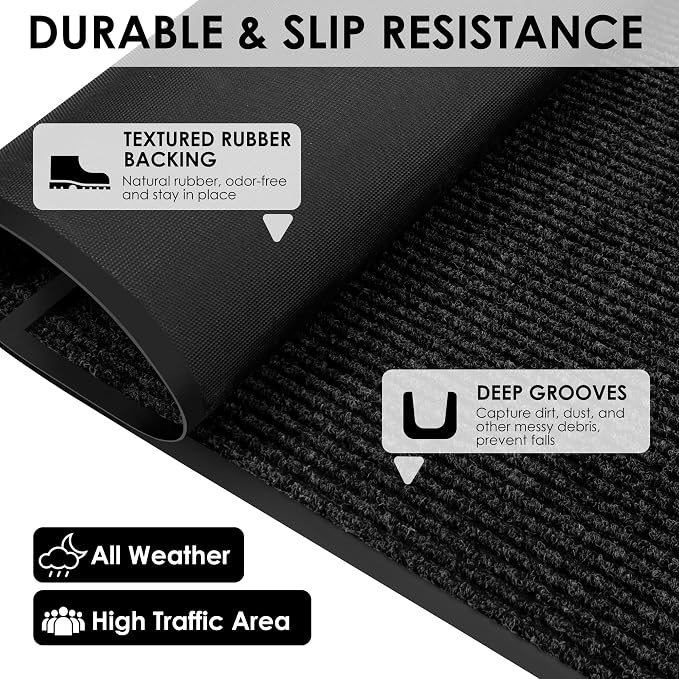 4′ x 8′ Front Door Mat Indoor Outdoor Entrance, Commercial Floor Mat Heavy Duty - Image 7