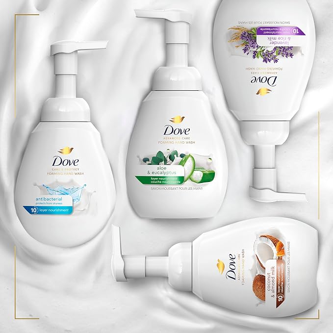Dove Foaming Hand Wash 4 Count Aloe & Eucalyptus Protects Skin from Dryness - Image 8