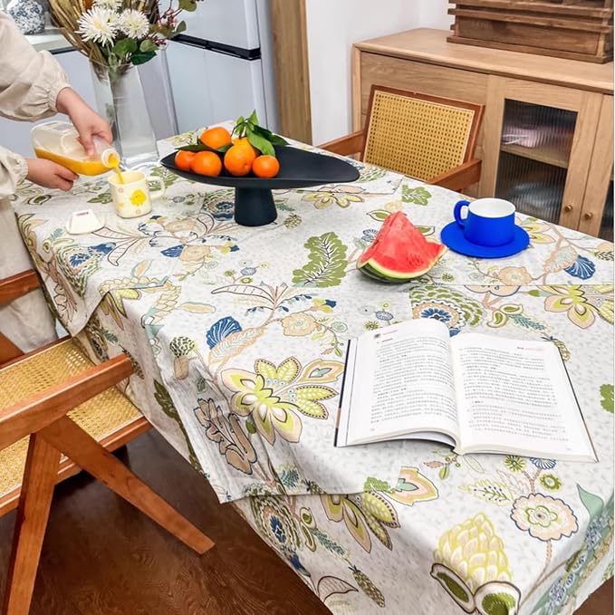 Spring Table Cloth for Rectangle Table, Washable Waterproof Tablecloth - Image 2