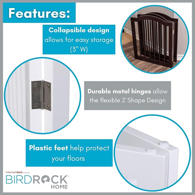 INTERNET'S BEST Arched Top Dog Gate | 4 Panel, and Porch | Portable, Extra Wide - Image 6