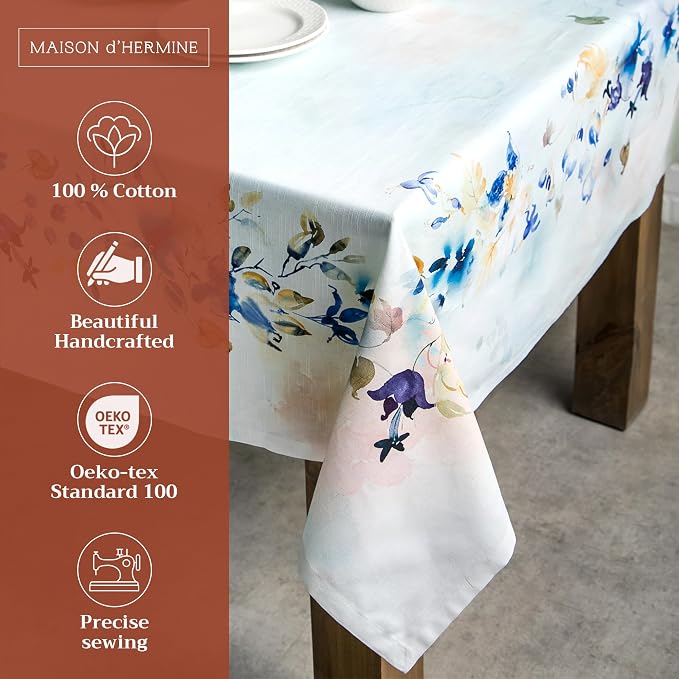 Maison d' Hermine Table Cloth Rectangle Table 100% Cotton 60 x 120 Inches - Image 2