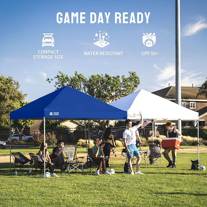 CROWN SHADES 8x8 Pop Up Canopy, Patented Center Lock One Push Instant Popup - Image 5
