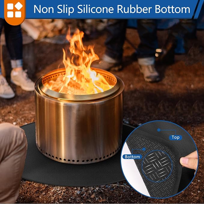 Round Under Grill Mat for Outdoor Grill, 48 Inch Anti-Slip BBQ Floor Mats - Image 6