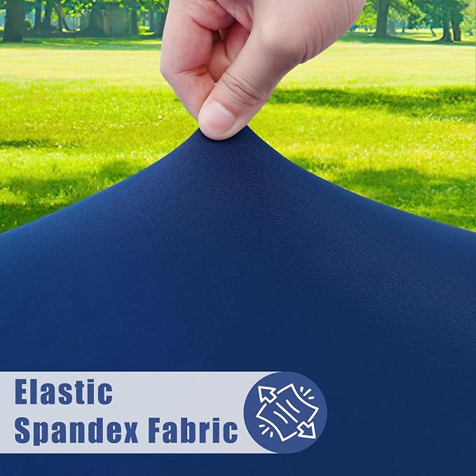 Spandex 8 Foot Rectangle Table Cloth 6 Pack, Elastic Fitted Tablecloths - Image 2