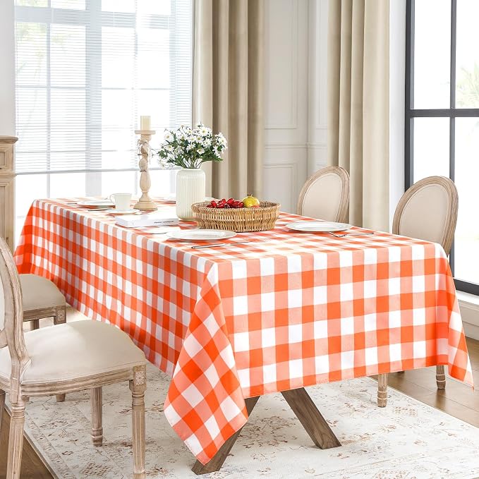 Softalker Gingham Checkered Tablecloth Rectangle - Image 6