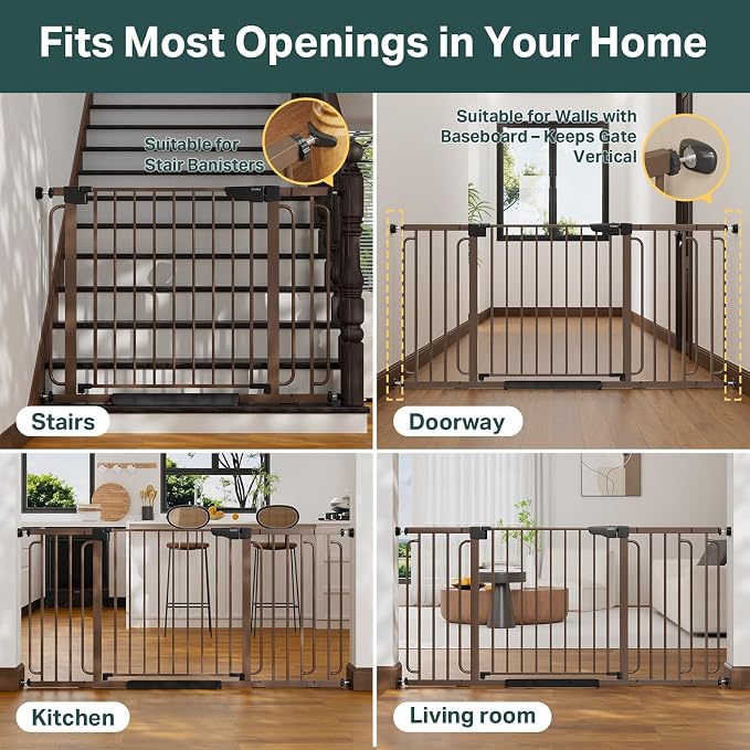Cumbor 36.6-64" Extra Wide Baby Gate - Image 6
