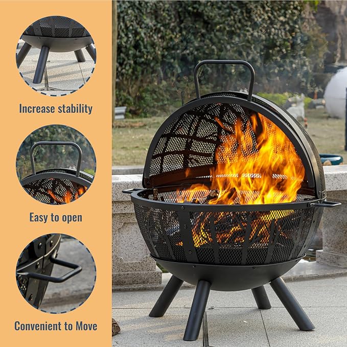 35 Inch Wood Burning Fire Pit - Image 6