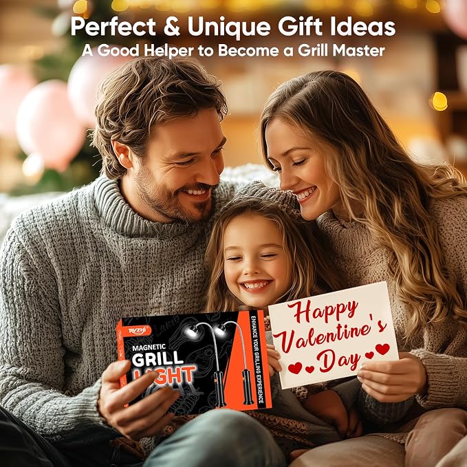 Valentines Day Gifts for Him Unique: 2 Pack RVZHI Grill Light BBQ Grilling - Image 2