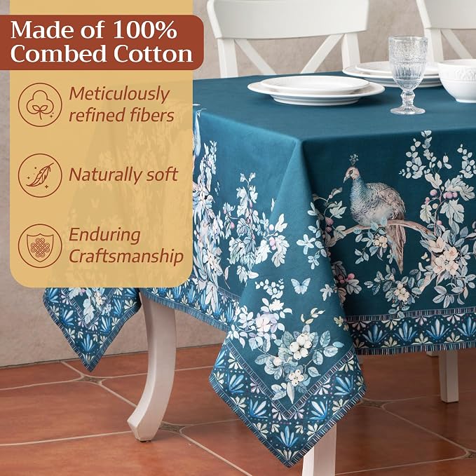 Maison d' Hermine Premium Table Cloth Square Table 100% Combed Cotton 70 x 70 - Image 4