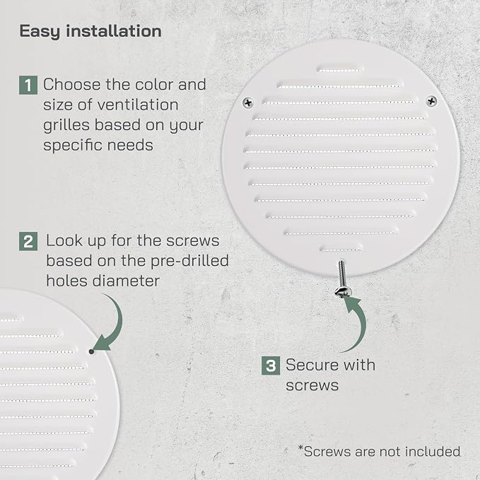 Vent Systems 6 Inch Pack of 5 White Vent Cover - Image 4