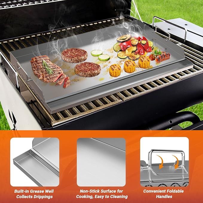 Skyflame 25"x16" Stainless Steel Griddle Plate - Image 3