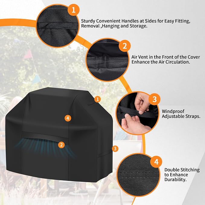 iCOVER Grill Cover 65 Inch, BBQ Grill Cover - Image 4