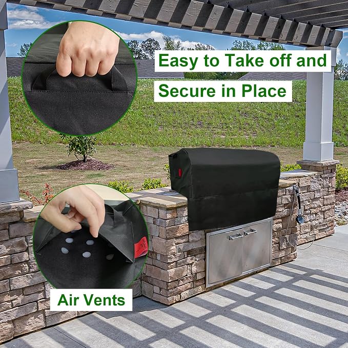 Built-in Grill Cover 37" Fits for Weber Summit Gas Grill S-460, Spire 30" - Image 3