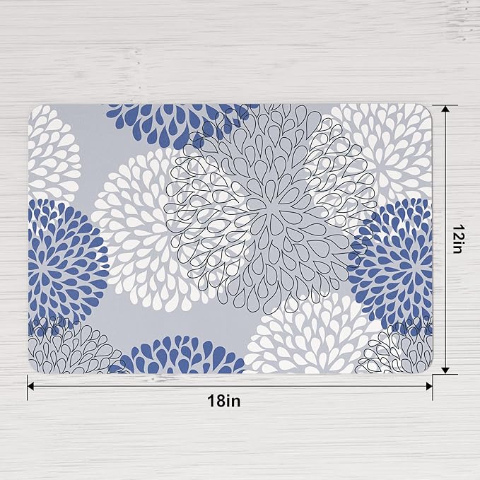 QIYI Placemats Set of 6, 12x18 Inch Faux Leather Place Mats - Image 2
